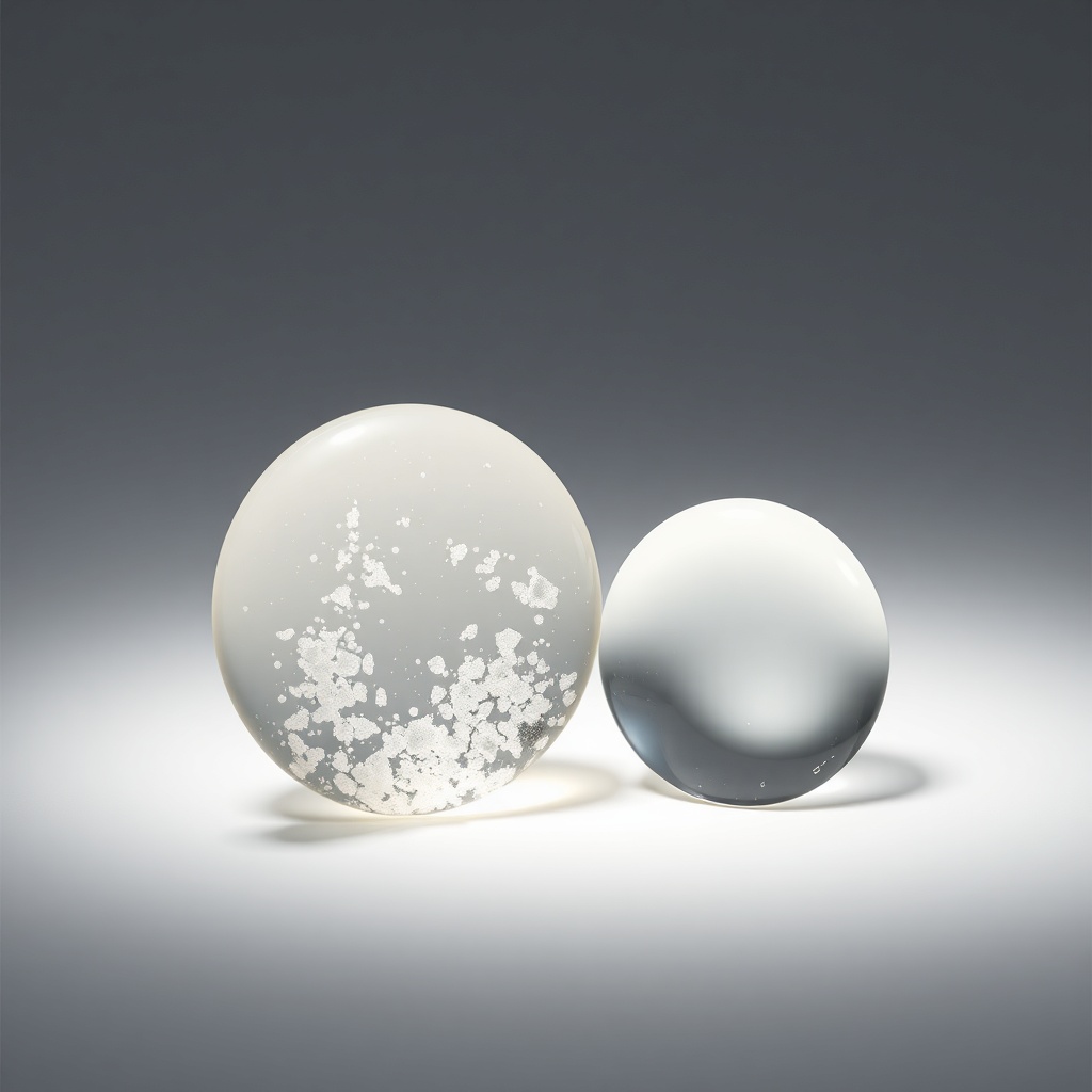 <clean photorealistic photo of a UV sensor with calcium buildup on its quartz surface
