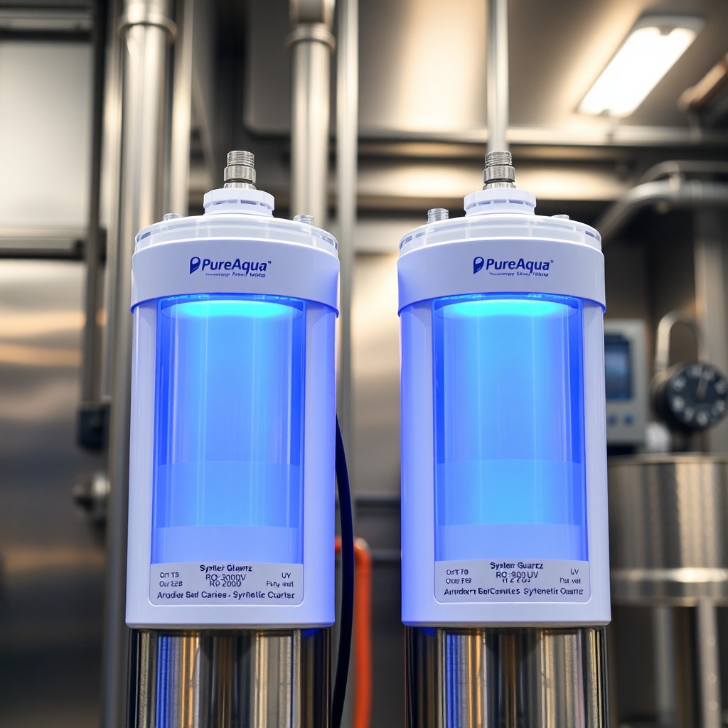 Real photo of two PureAqua RO-2000 UV units side-by-side